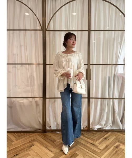Her lip to(ハーリップトゥー)の「Fionna Lace Blouse(シャツ/ブラウス・レディース・ホワイト・S/M)」の13枚目の写真