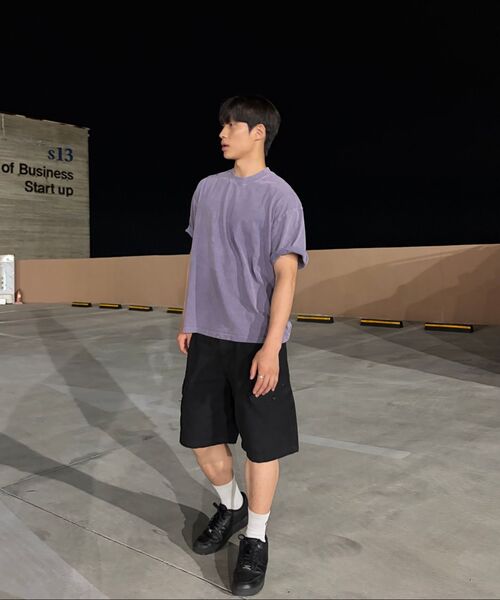 WMC(ダブリューエムシー)の「ウォッシュド半袖Tシャツ_NAVY(Tシャツ/カットソー・メンズ・ネイビー・M/L/XL)」の2枚目の写真