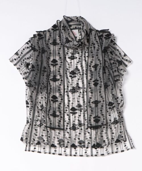Vivienne Westwood(ヴィヴィアンウエストウッド)の「フラワーオーブチュールエンブロイダリーブラウス(シャツ/ブラウス・レディース・ホワイト/ブラック・FREE)」の1枚目の写真