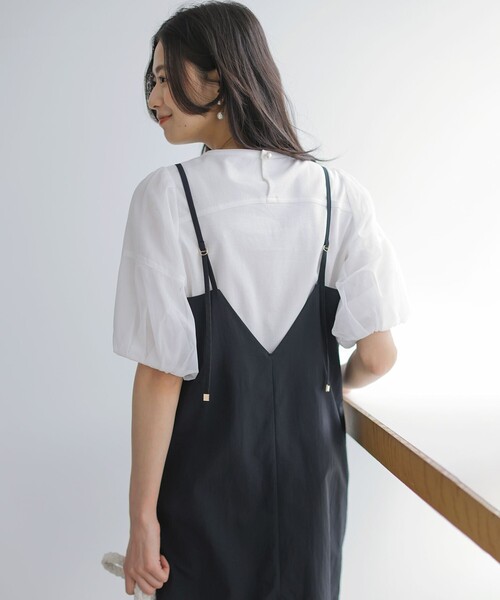 組曲 S(クミキョク チイサイサイズ)の「コットンポンチ チュールコンビ カットソー(Tシャツ/カットソー・レディース・グレー系/ブラック系/ホワイト系・S2)」の11枚目の写真