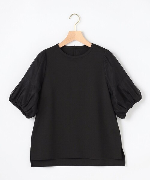 組曲 S(クミキョク チイサイサイズ)の「コットンポンチ チュールコンビ カットソー(Tシャツ/カットソー・レディース・グレー系/ブラック系/ホワイト系・S2)」の20枚目の写真