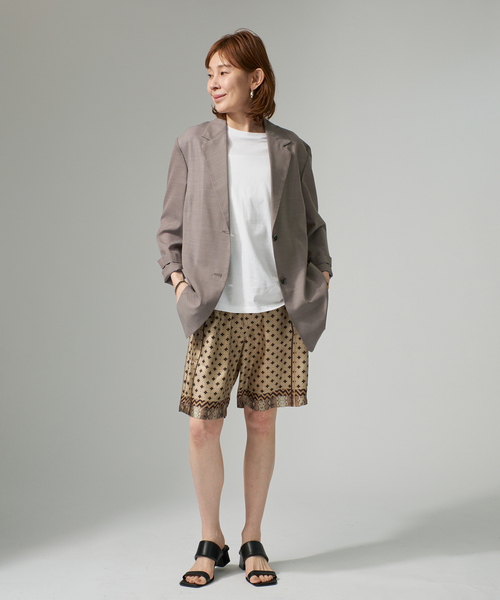 VERMEIL par iena（ヴェルメイユパーイエナ）の「SHEER TORO ジャケット（テーラードジャケット・レディース・ホワイト/ベージュ・FREE）」の12枚目の写真