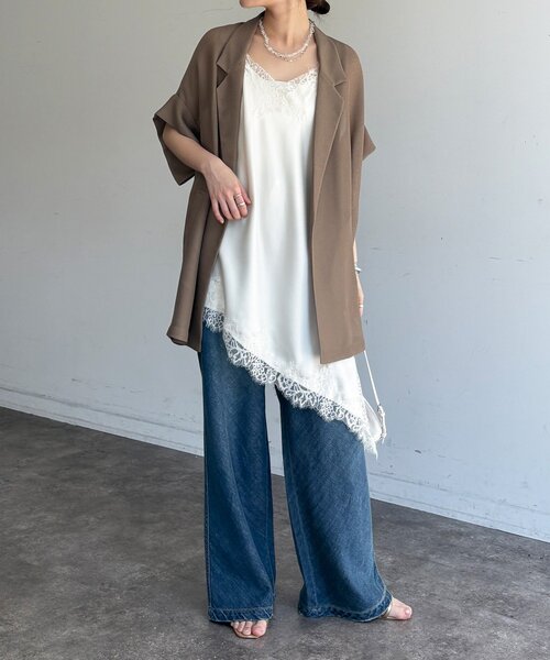 DouDou（ドゥドゥ）の「バイヤスデニムパンツ（デニムパンツ・レディース・ブルー/ブルー系その他・38/36）」の14枚目の写真