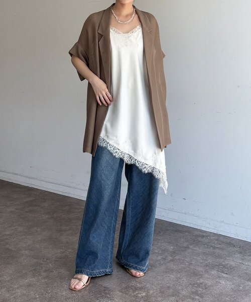 DouDou（ドゥドゥ）の「バイヤスデニムパンツ（デニムパンツ・レディース・ブルー/ブルー系その他・38/36）」の15枚目の写真