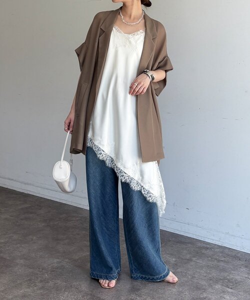 DouDou（ドゥドゥ）の「バイヤスデニムパンツ（デニムパンツ・レディース・ブルー/ブルー系その他・38/36）」の3枚目の写真
