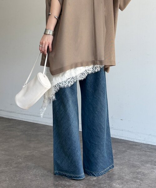 DouDou（ドゥドゥ）の「バイヤスデニムパンツ（デニムパンツ・レディース・ブルー/ブルー系その他・38/36）」の20枚目の写真