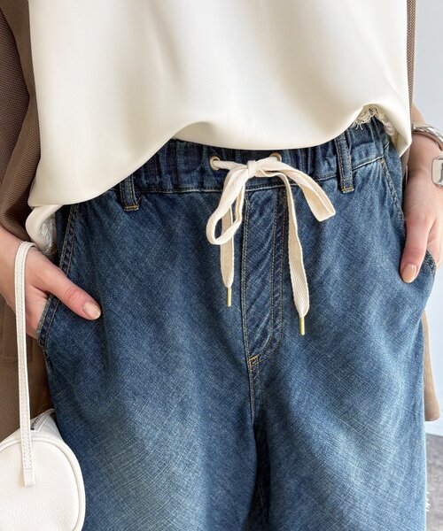 DouDou（ドゥドゥ）の「バイヤスデニムパンツ（デニムパンツ・レディース・ブルー/ブルー系その他・38/36）」の21枚目の写真