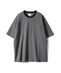 Powell Short Pique Stripe T-shirt Charcoal