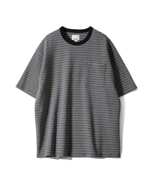 HORLISUN(ホーリーサン)の「Powell Short Pique Stripe T-shirt Charcoal(Tシャツ/カットソー・メンズ・その他・LARGE/MEDIUM/SMALL)」の10枚目の写真