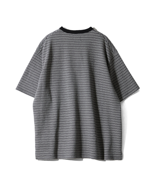 HORLISUN(ホーリーサン)の「Powell Short Pique Stripe T-shirt Charcoal(Tシャツ/カットソー・メンズ・その他・LARGE/MEDIUM/SMALL)」の11枚目の写真