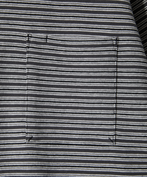 HORLISUN(ホーリーサン)の「Powell Short Pique Stripe T-shirt Charcoal(Tシャツ/カットソー・メンズ・その他・LARGE/MEDIUM/SMALL)」の5枚目の写真