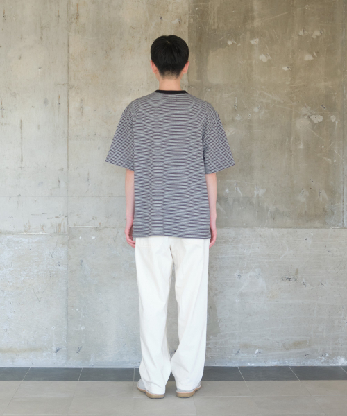 HORLISUN(ホーリーサン)の「Powell Short Pique Stripe T-shirt Charcoal(Tシャツ/カットソー・メンズ・その他・LARGE/MEDIUM/SMALL)」の8枚目の写真