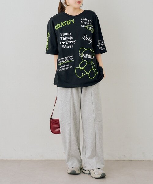 continuer de NICE CLAUP(コンティニューデナイスクラップ)の「クマさんのアソートBIGT(Tシャツ/カットソー・レディース・ホワイト系その他/グレー系その他2/ブラック/ブラック系その他/オフホワイト/サックスブルー・FREE)」の17枚目の写真
