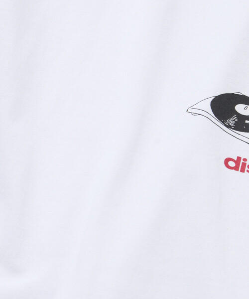 FREAK'S STORE(フリークスストア)の「限定展開 diskunion×FREAK'S STORE 別注 フレンチブルドッグ ビッグシルエット プリント クルーネック Tシャツ(Tシャツ/カットソー・メンズ・ブラック/ホワイト/ダークグレー・SMALL/LARGE/MEDIUM)」の8枚目の写真