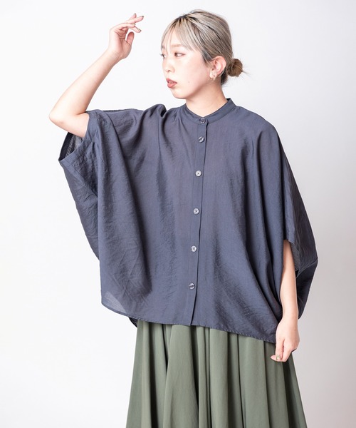 OSMOSIS(オズモーシス)の「コクーンバックギャザーブラウス(シャツ/ブラウス・レディース・ブラウン/チャコール/ブラック/アイボリー・ONE SIZE)」の20枚目の写真