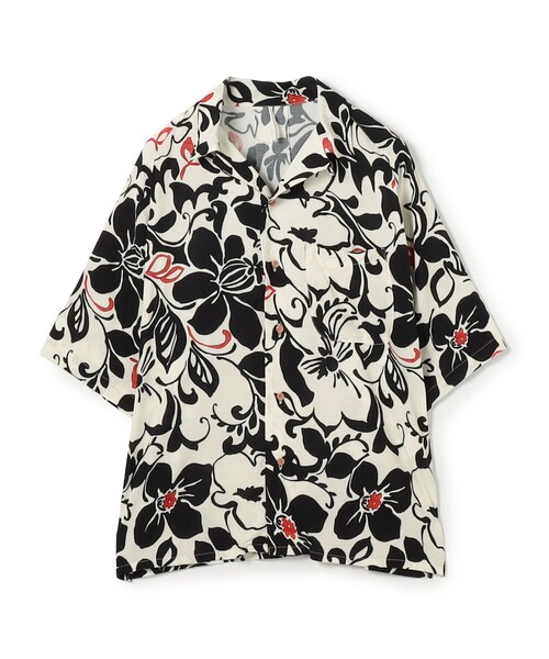 m's braque(エムズブラック)の「【別注】m's braque ポリエステル オープンカラー ハーフスリーブシャツ(シャツ/ブラウス・メンズ・ブラック系その他・38/36)」の1枚目の写真