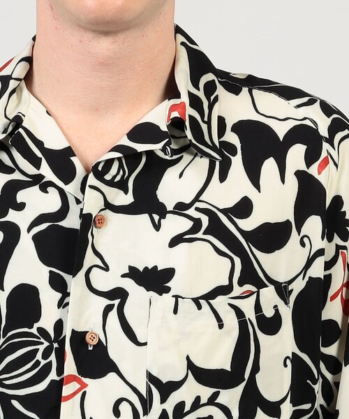 m's braque(エムズブラック)の「【別注】m's braque ポリエステル オープンカラー ハーフスリーブシャツ(シャツ/ブラウス・メンズ・ブラック系その他・38/36)」の6枚目の写真
