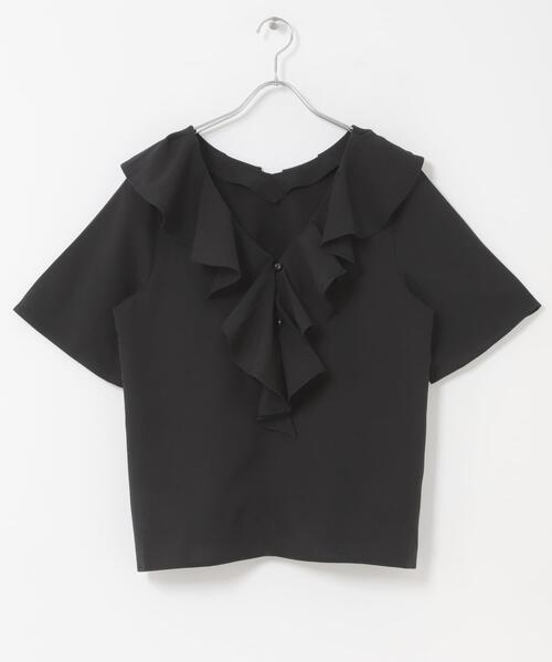 ITEMS URBANRESEARCH（アイテムズ アーバンリサーチ）の「フリルカラーブラウス（シャツ/ブラウス・レディース・ブラック/ライトグレー/ブラウン・FREE）」の9枚目の写真
