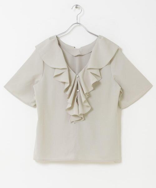 ITEMS URBANRESEARCH（アイテムズ アーバンリサーチ）の「フリルカラーブラウス（シャツ/ブラウス・レディース・ブラック/ライトグレー/ブラウン・FREE）」の16枚目の写真