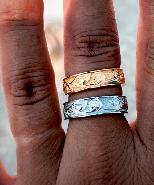 IRIEBEACH(アイリービーチ)の「kaleikini ring #IB-007/【ハワイアンジュエリー】【サージカルステンレス】【金属アレルギー対応】【IRIEBEACH / アイリービーチ】つけっぱなしOK(リング・レディース・ゴールド/ピンク/シルバー・7号/9号/11号/13号/15号/17号/19号/21号)」の1枚目の写真