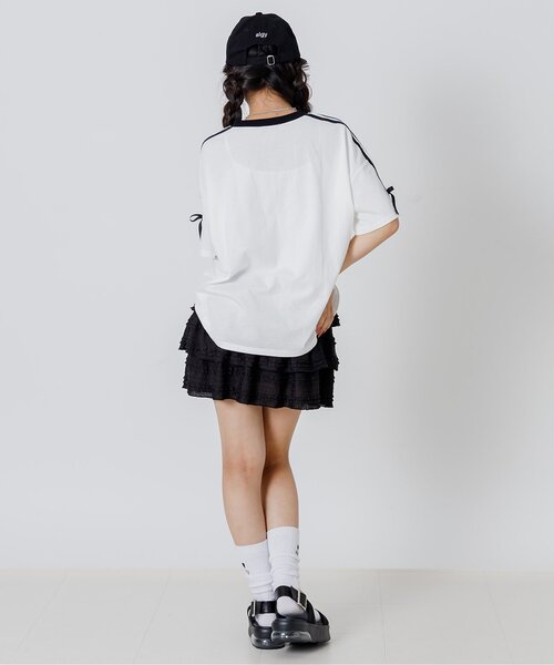 algy(アルジー)の「りぼんロゴBIG半袖Tシャツ(Tシャツ/カットソー・キッズ・ブラック/オフホワイト/ピンク・130/140/150/160)」の15枚目の写真