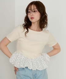 【Cherir Mignon】ドッキングバルーン半袖プルオーバー