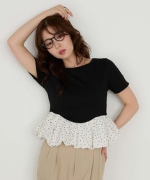 【Cherir Mignon】ドッキングバルーン半袖プルオーバー