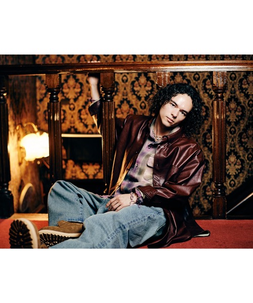 glamb(グラム)の「Synth Leather Button Down Shirt / シンセレザーボタンダウンシャツ(シャツ/ブラウス・メンズ・ブラック/ワイン・S/M/L)」の14枚目の写真
