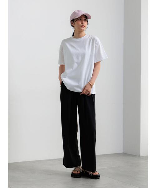 Te chichi（テチチ）の「【遮熱/調温】ビッグTシャツ（Tシャツ/カットソー・レディース・オフホワイト・F）」の2枚目の写真