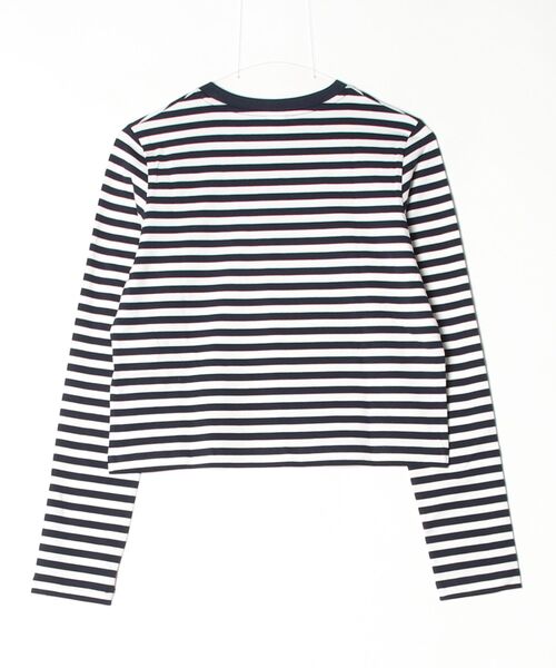 APEE BY A BATHING APE(エイピーバイアベイシングエイプ)の「HEART BADGE STRIPED LS TEE(Tシャツ/カットソー・レディース・ブラック/レッド・MEDIUM/SMALL/X-SMALL)」の7枚目の写真