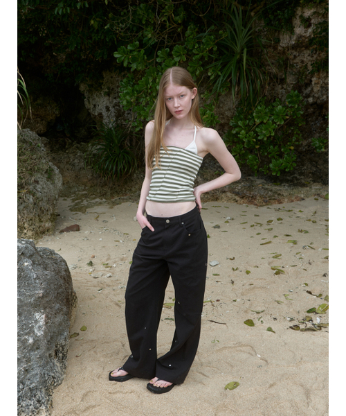 Kijun（キジュン）の「Stripe Rope Tube Top Khaki（Tシャツ/カットソー・レディース・その他・SMALL/MEDIUM）」の3枚目の写真