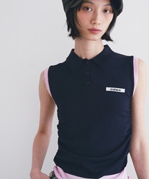 SOEMIN | Layered sleeveless knit/レイヤードノースリーブポロニット(ニット/セーター)