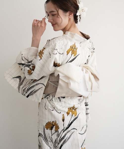 定価16900円以上　新品未使用　タグ付き　ウタタネ　utatane 浴衣 2026新作［utatane×Acka.］浴衣4set 菖蒲と糸菊 white・navy（浴衣