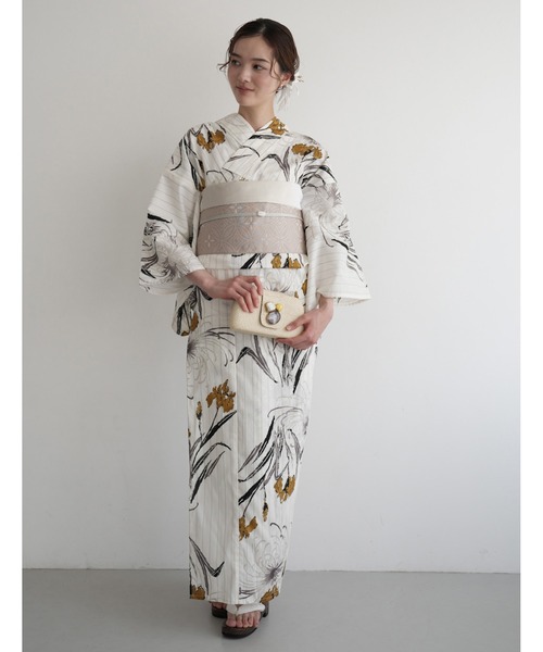 utatane（ウタタネ）の「2026新作［utatane×Acka.］浴衣4set 菖蒲と糸菊 white・navy（浴衣・レディース・ホワイト/ネイビー・FREE）」の9枚目の写真