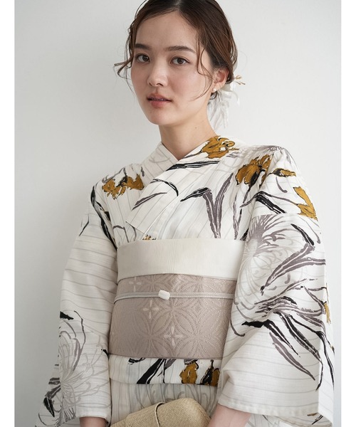 utatane（ウタタネ）の「2026新作［utatane×Acka.］浴衣4set 菖蒲と糸菊 white・navy（浴衣・レディース・ホワイト/ネイビー・FREE）」の13枚目の写真