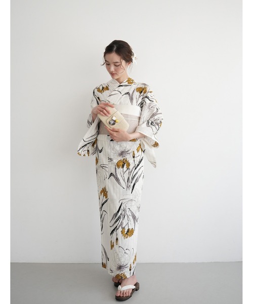 utatane（ウタタネ）の「2026新作［utatane×Acka.］浴衣4set 菖蒲と糸菊 white・navy（浴衣・レディース・ホワイト/ネイビー・FREE）」の16枚目の写真
