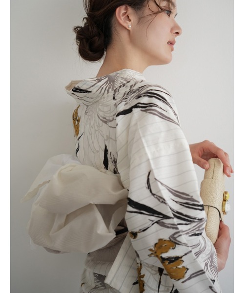 utatane（ウタタネ）の「2026新作［utatane×Acka.］浴衣4set 菖蒲と糸菊 white・navy（浴衣・レディース・ホワイト/ネイビー・FREE）」の17枚目の写真