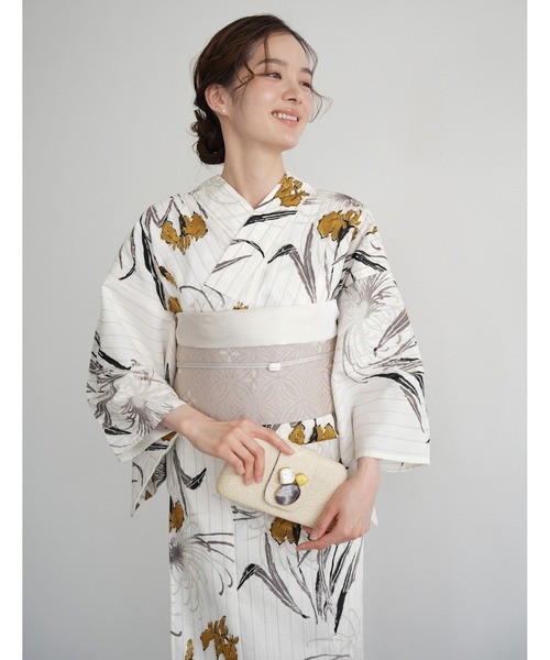 utatane（ウタタネ）の「2026新作［utatane×Acka.］浴衣4set 菖蒲と糸菊 white・navy（浴衣・レディース・ホワイト/ネイビー・FREE）」の19枚目の写真