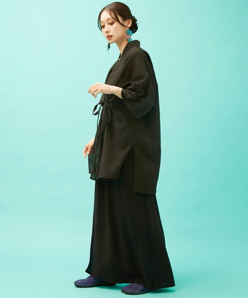 倭物やカヤ（ワモノヤカヤ）の「【倭物やカヤ】菊錦スカート（スカート・レディース・スミクロ/キナリ/グリーン系その他・FREE）」の15枚目の写真