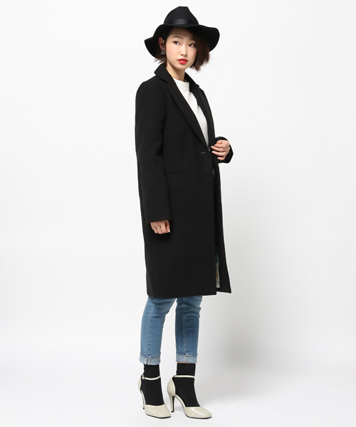 SLY（スライ）の「SINGLE テーラーLONG COAT（その他アウター・レディース・カーキ/ブラック/ネイビー/ベージュ/トップグレー・2/1）」の13枚目の写真