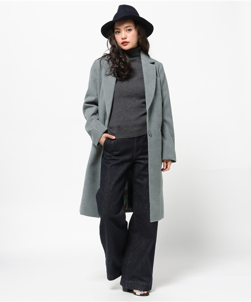 SLY（スライ）の「SINGLE テーラーLONG COAT（その他アウター・レディース・カーキ/ブラック/ネイビー/ベージュ/トップグレー・2/1）」の20枚目の写真