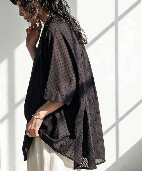Cotton100 тканая блуза 'Dobby' — брайтус