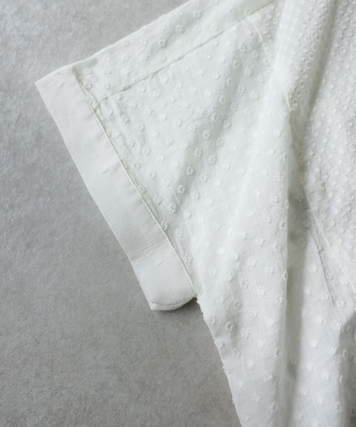 antiqua(アンティカ)の「コットン100 ドビー織り ブラウス(シャツ/ブラウス・レディース・ホワイト/ブラック・ONESIZE)」の8枚目の写真