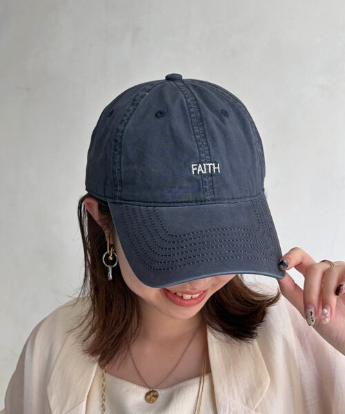 Chez toi（シェトワ）の「BACK刺繍FAITHキャップ（キャップ・レディース・ホワイト/ネイビー/ベージュ・FREE）」の13枚目の写真