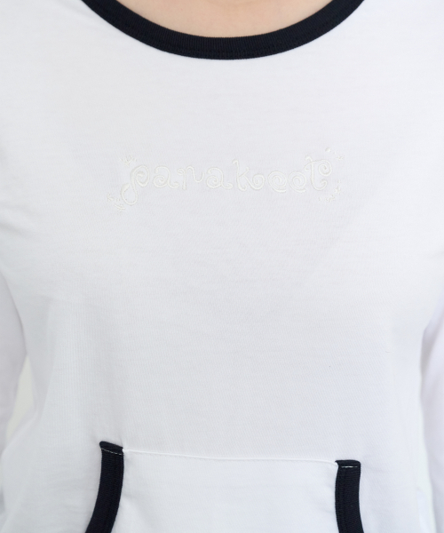 PARAKEET(パラキート)の「パッチポケットカプリスリーブ(ホワイト)(Tシャツ/カットソー・レディース・ホワイト・OS)」の4枚目の写真