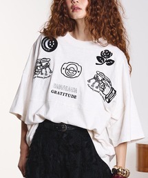 HLAADA（フラーダ）の「HLAADA for ROSEBUD/EMBROIDERY FOOTBALL TEE（Tシャツ/カットソー）」