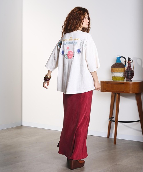 HLAADA(フラーダ)の「HLAADA for ROSEBUD/EMBROIDERY FOOTBALL TEE(Tシャツ/カットソー・レディース・マルチ/ブラック・ONE SIZE)」の9枚目の写真