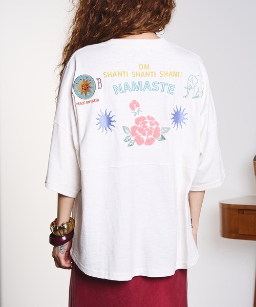 HLAADA(フラーダ)の「HLAADA for ROSEBUD/EMBROIDERY FOOTBALL TEE(Tシャツ/カットソー・レディース・マルチ/ブラック・ONE SIZE)」の14枚目の写真