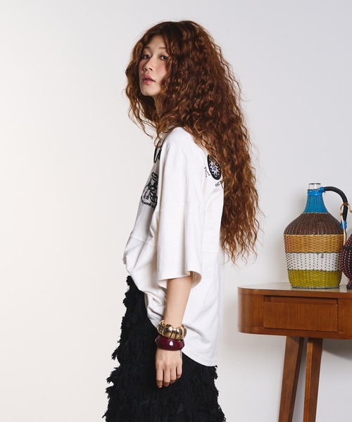 HLAADA(フラーダ)の「HLAADA for ROSEBUD/EMBROIDERY FOOTBALL TEE(Tシャツ/カットソー・レディース・マルチ/ブラック・ONE SIZE)」の15枚目の写真