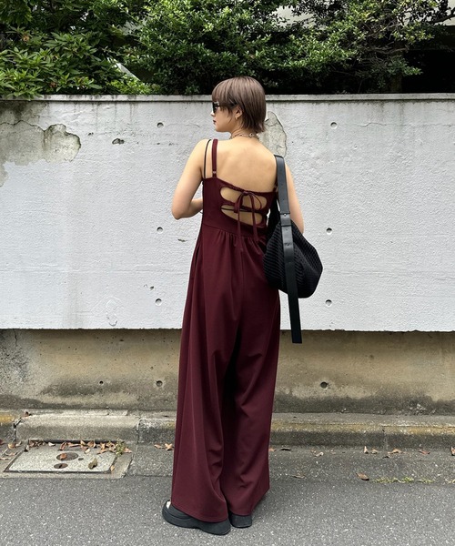 Ameri（アメリ）の「MEDI SWEET BACK STYLE CUP ROMPERS（つなぎ/オールインワン・レディース・ブラック/ピンク/ワイン・MEDIUM/SMALL/X-SMALL）」の13枚目の写真